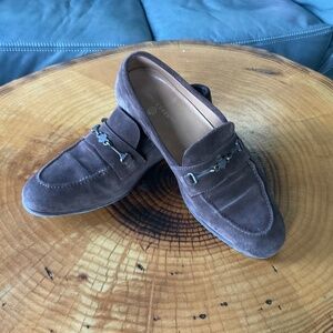 Fairfax and Favor England Cambridge Chocolate Suede Loafers EU 40